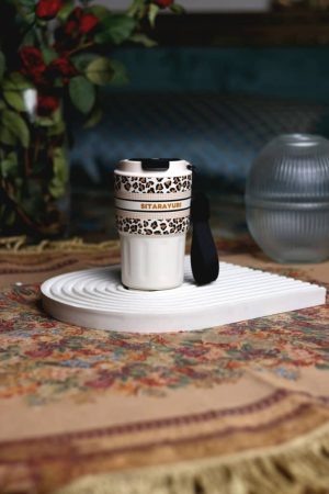 تراول ماگ سیتارایوری پلنگی خال قهوه ایی ( ارسال رایگان )